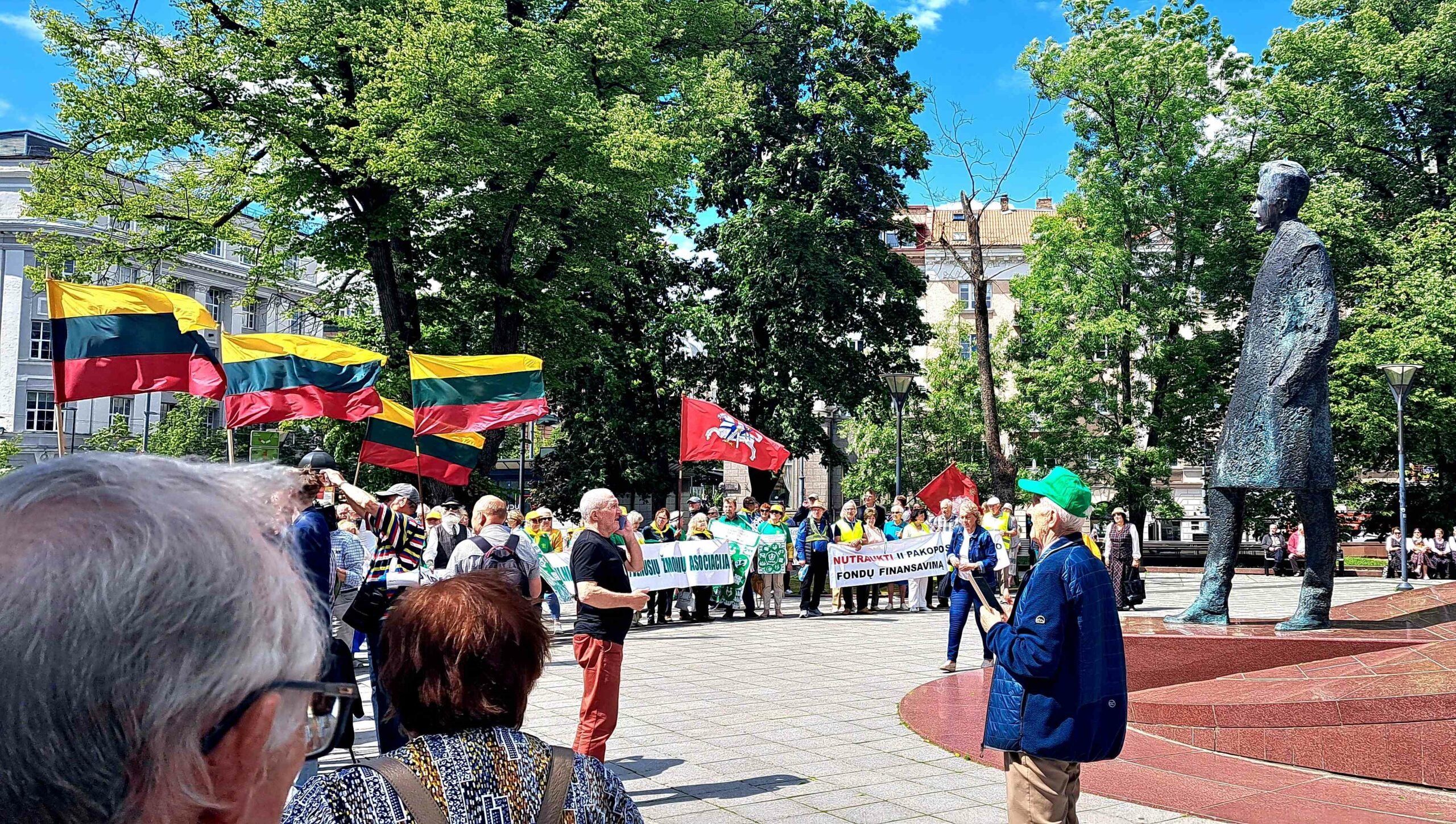 LVIA dalyviai mitinge